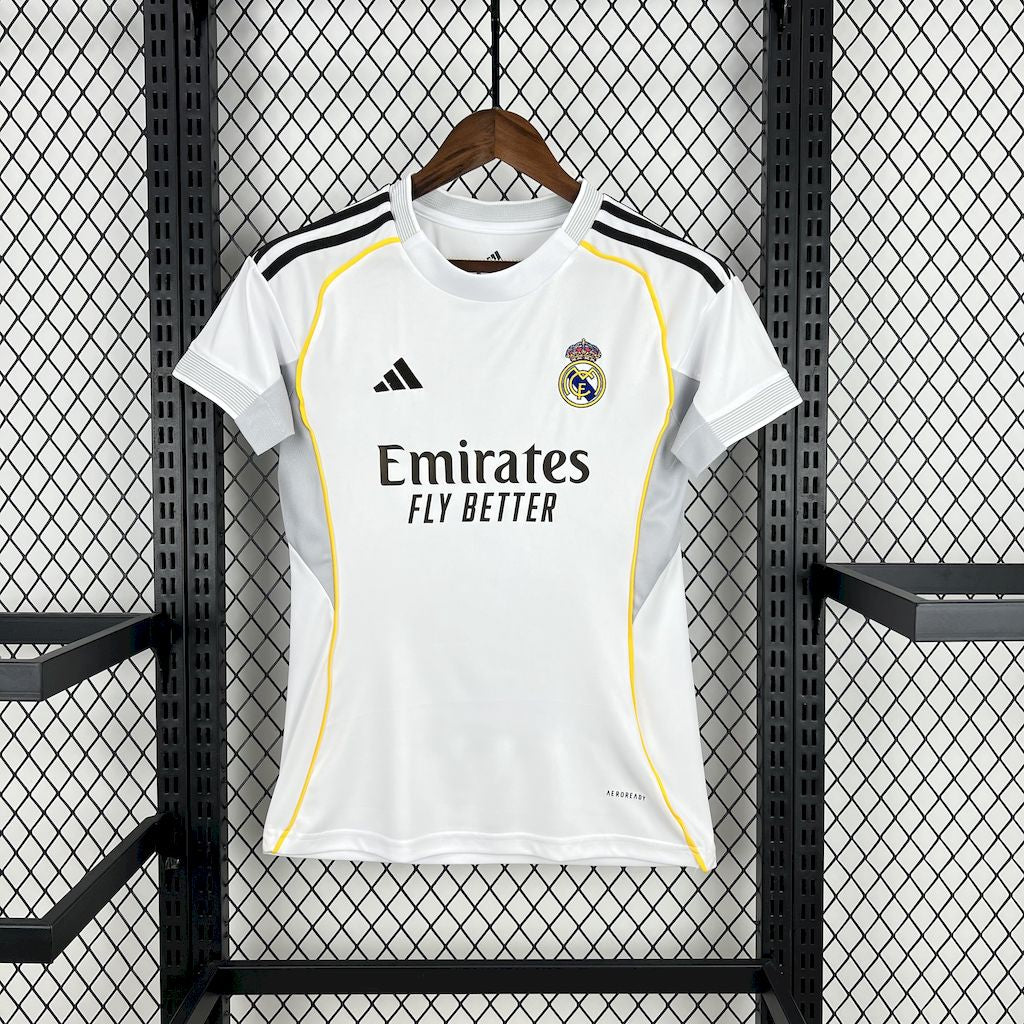Camisa do Real Madrid l 2025/26 Feminina Torcedora