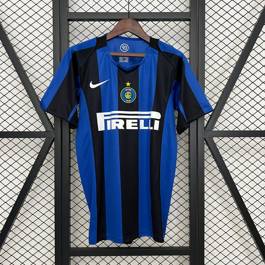 Camisa da Inter de Milão l 2004/05 Masculina Torcedor