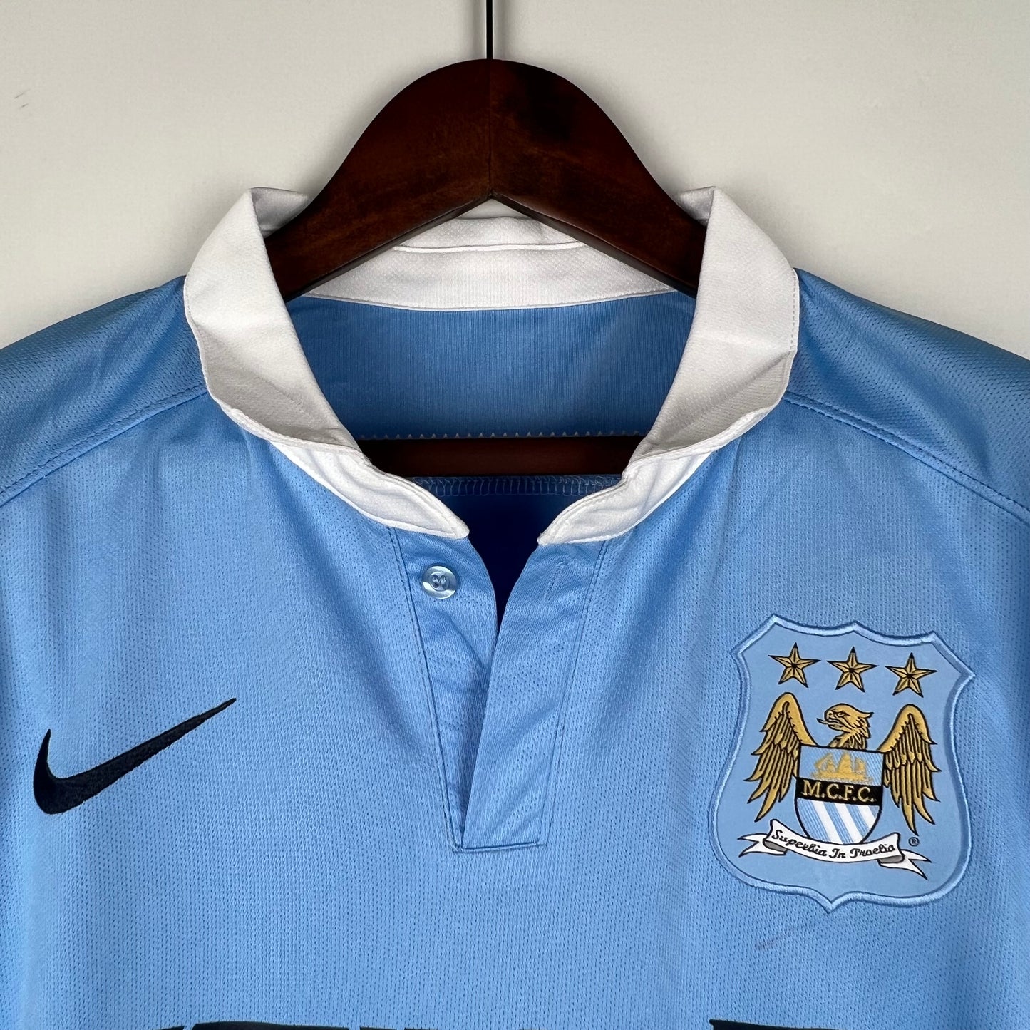 Camisa do Manchester City l 2015/16 Masculina Torcedor
