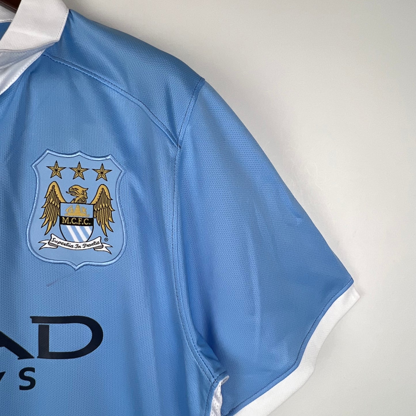 Camisa do Manchester City l 2015/16 Masculina Torcedor