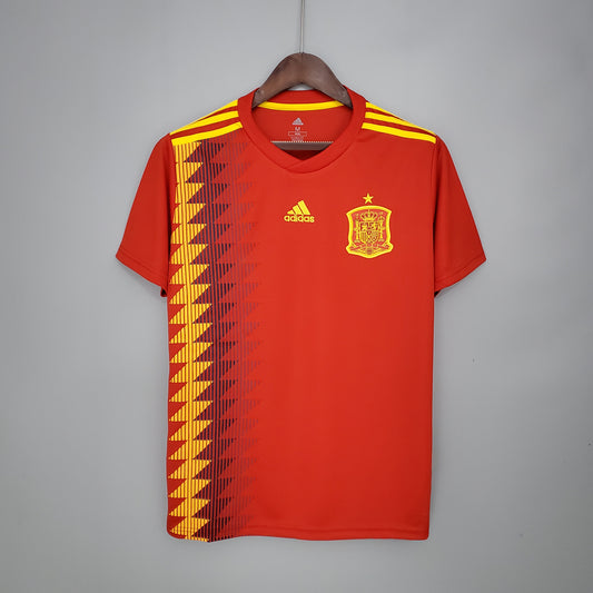 Camisa da Espanha l 2018 Masculina Torcedor
