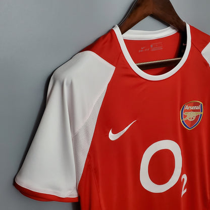 Camisa do Arsenal l 2002/04 Masculina Torcedor