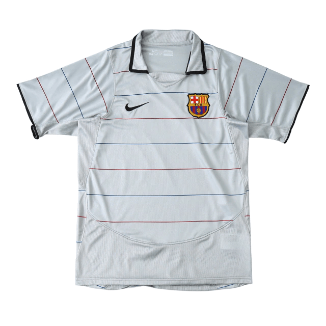 Camisa Barcelona Retrô II Away 03/04 Torcedor Nike - Cinza