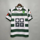Camisa Retrô Sporting I Home 01/03 - - Verde e Branca